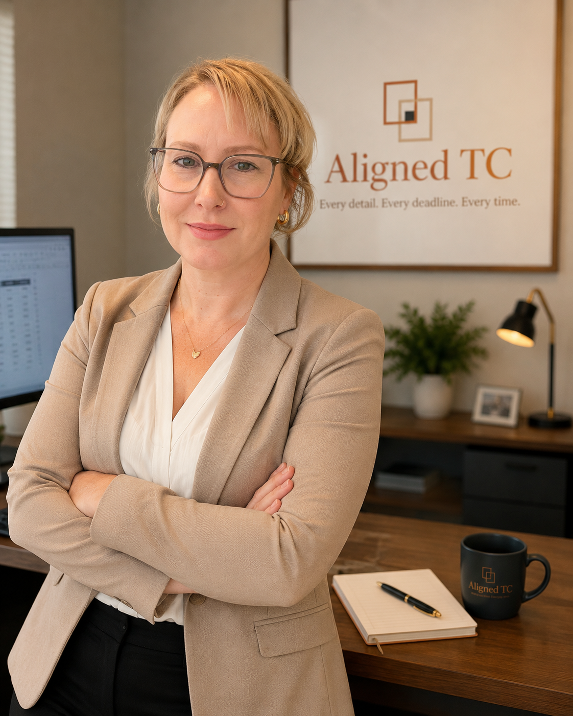Ryan Parrett, founder of Aligned TC, in her office